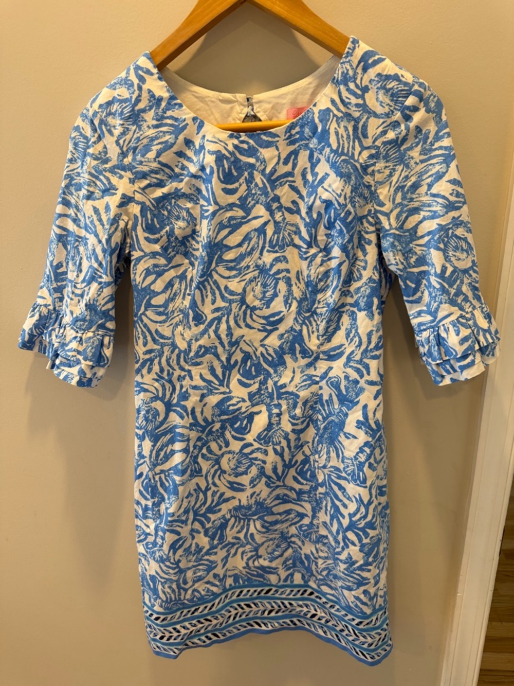 Blue Print Shift Dress